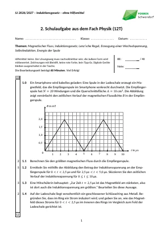 Vorschau: 2. Schulaufgabe Nr. 77 Haupttermin